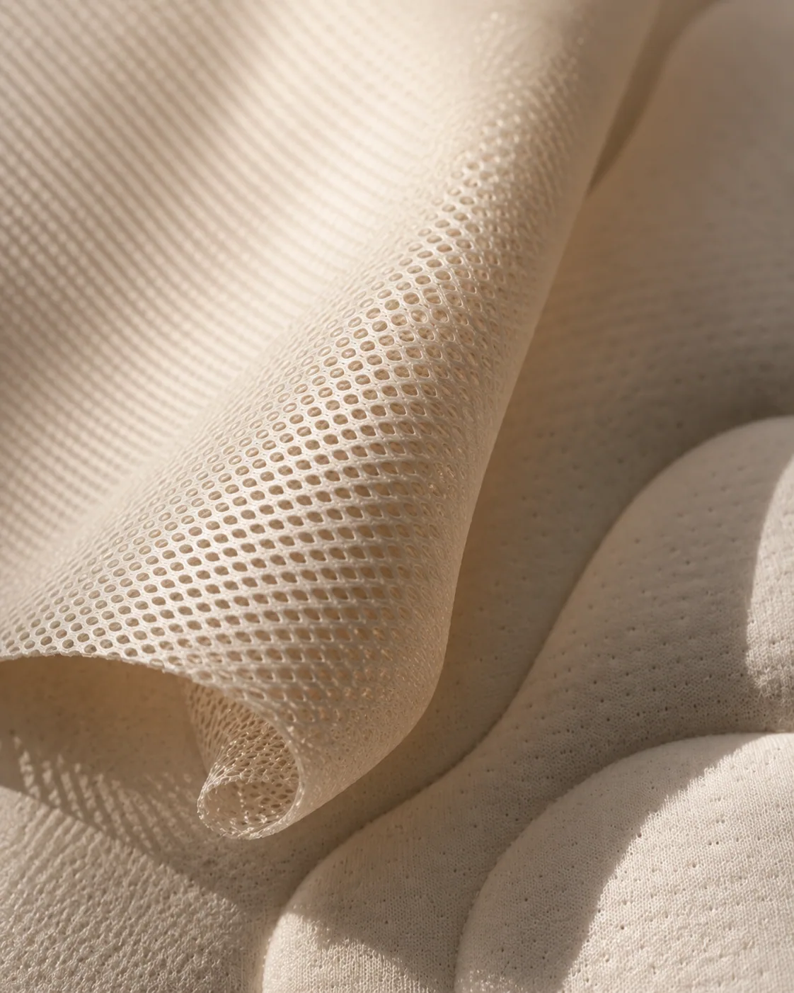 Detalhe de textura e matéria-prima na construção dos colchões Bed and Room