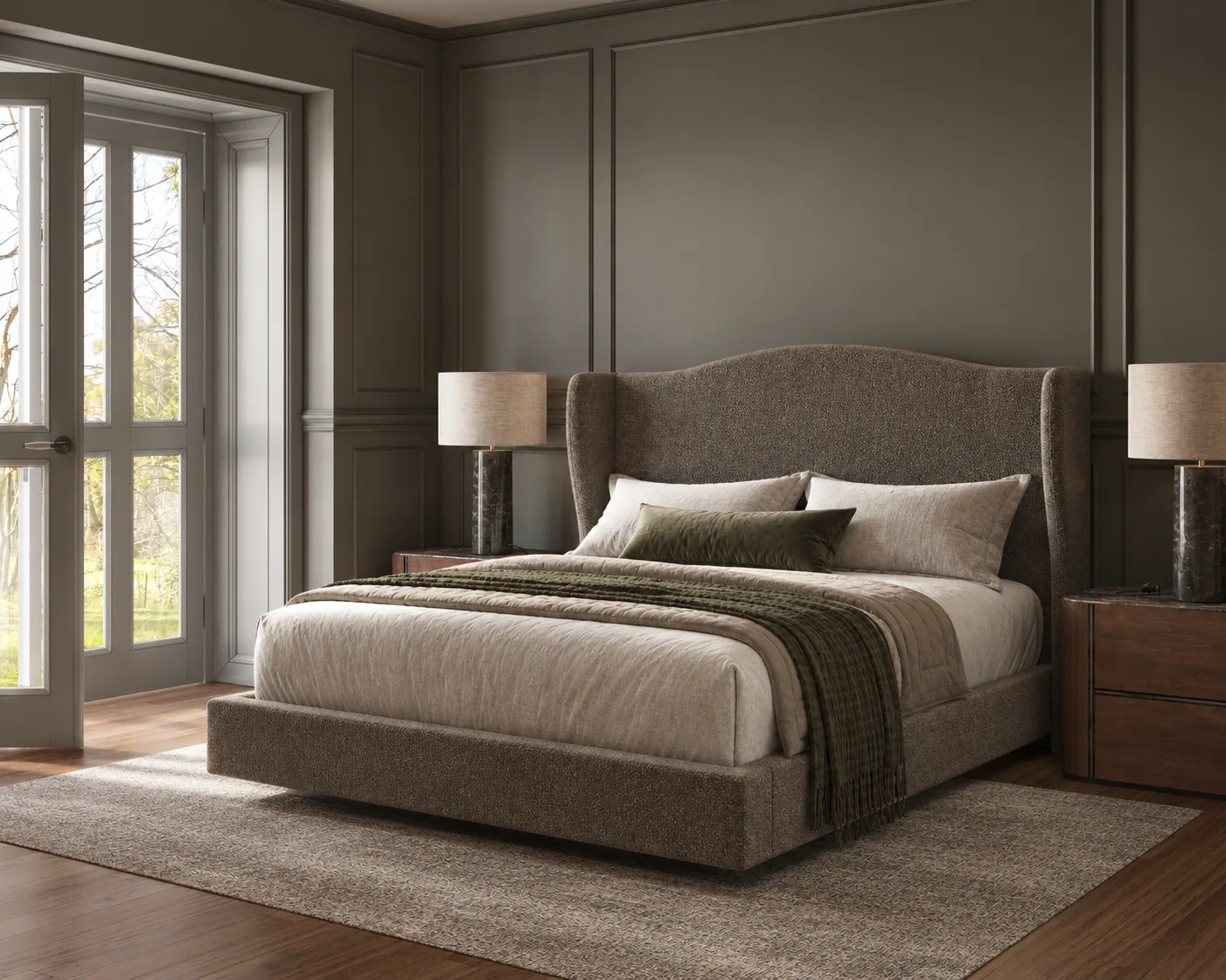 Outra possibilidade de leitura de acabamento para o mobiliário Bed and Room
